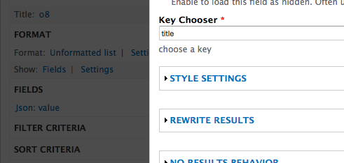 Configure field